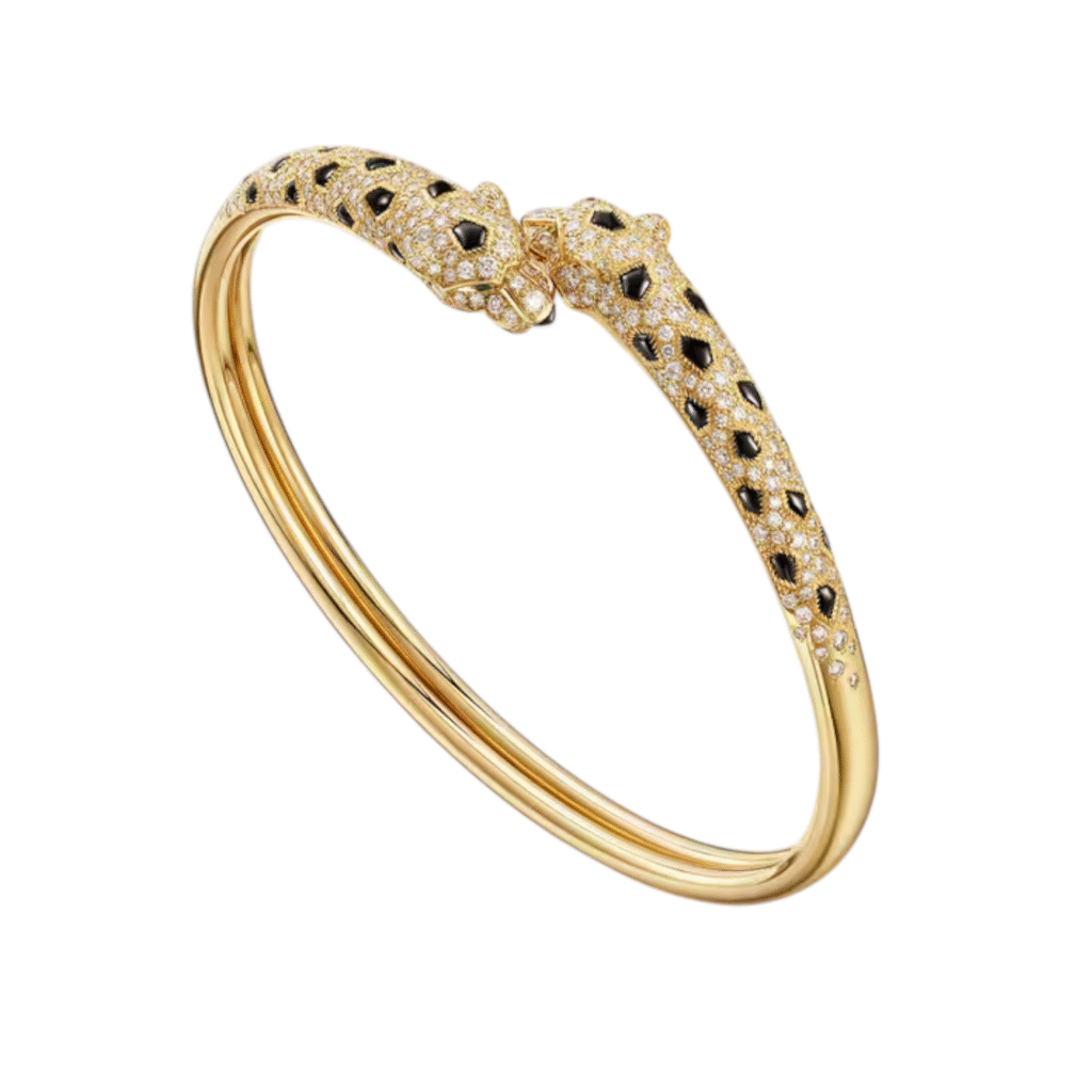 Panthčre de Cartier Bracelet, Small Model, Half-Paved