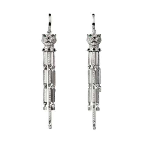 Panthère de Cartier Earrings, Small Model, Paved