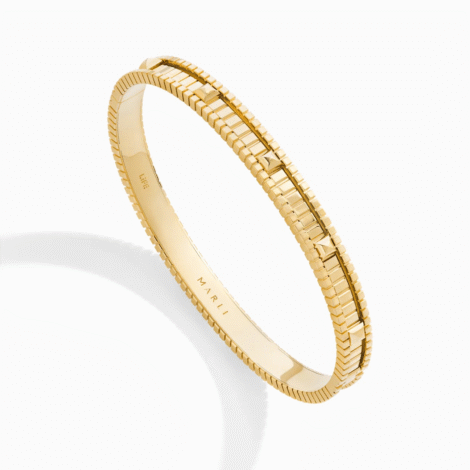 LIFE Gold Hinged Bangle