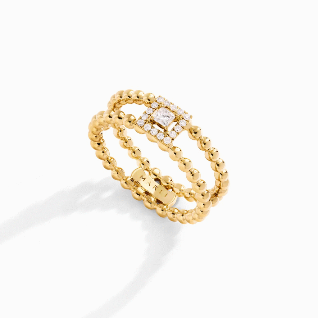 Rock Square Dual Ring