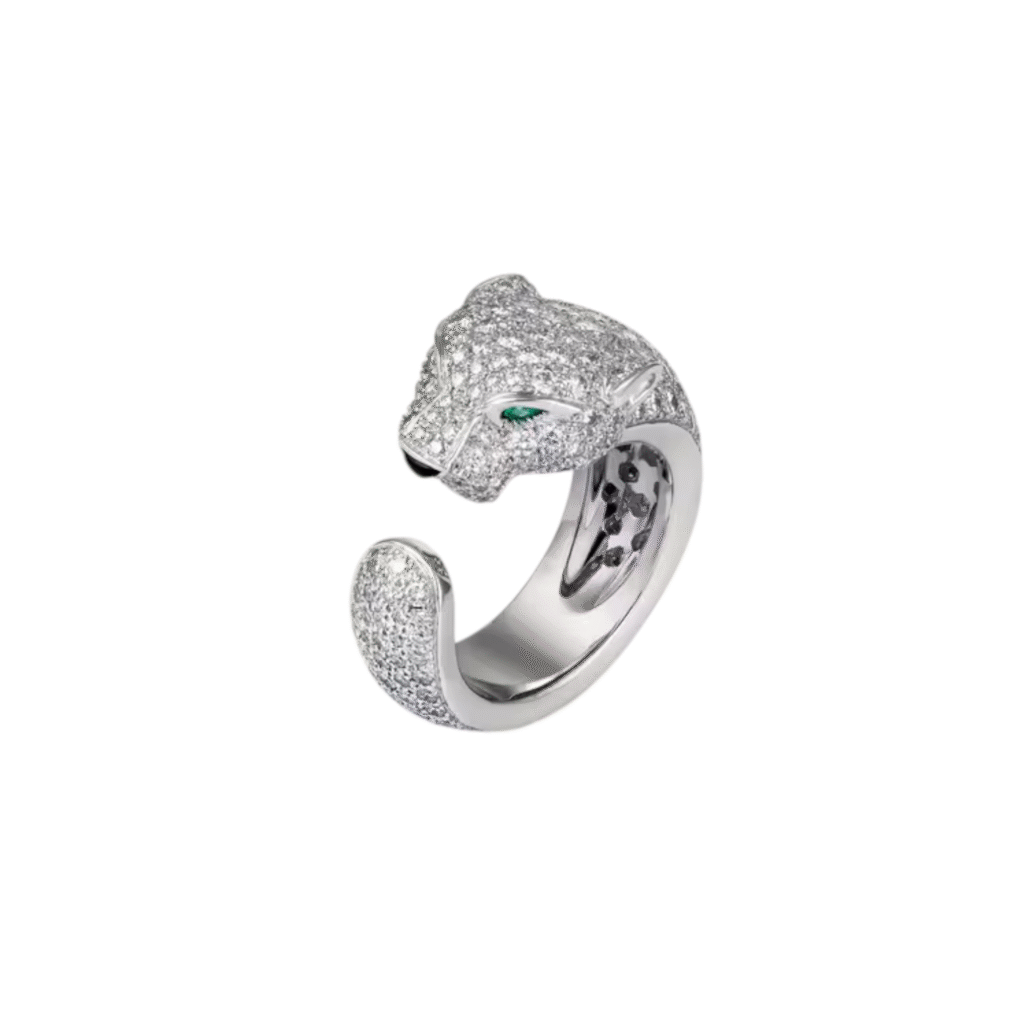 Panthčre de Cartier Ring, Medium Model, Paved