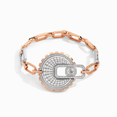 Empire Two-Tone Diamond Statement Bracelet