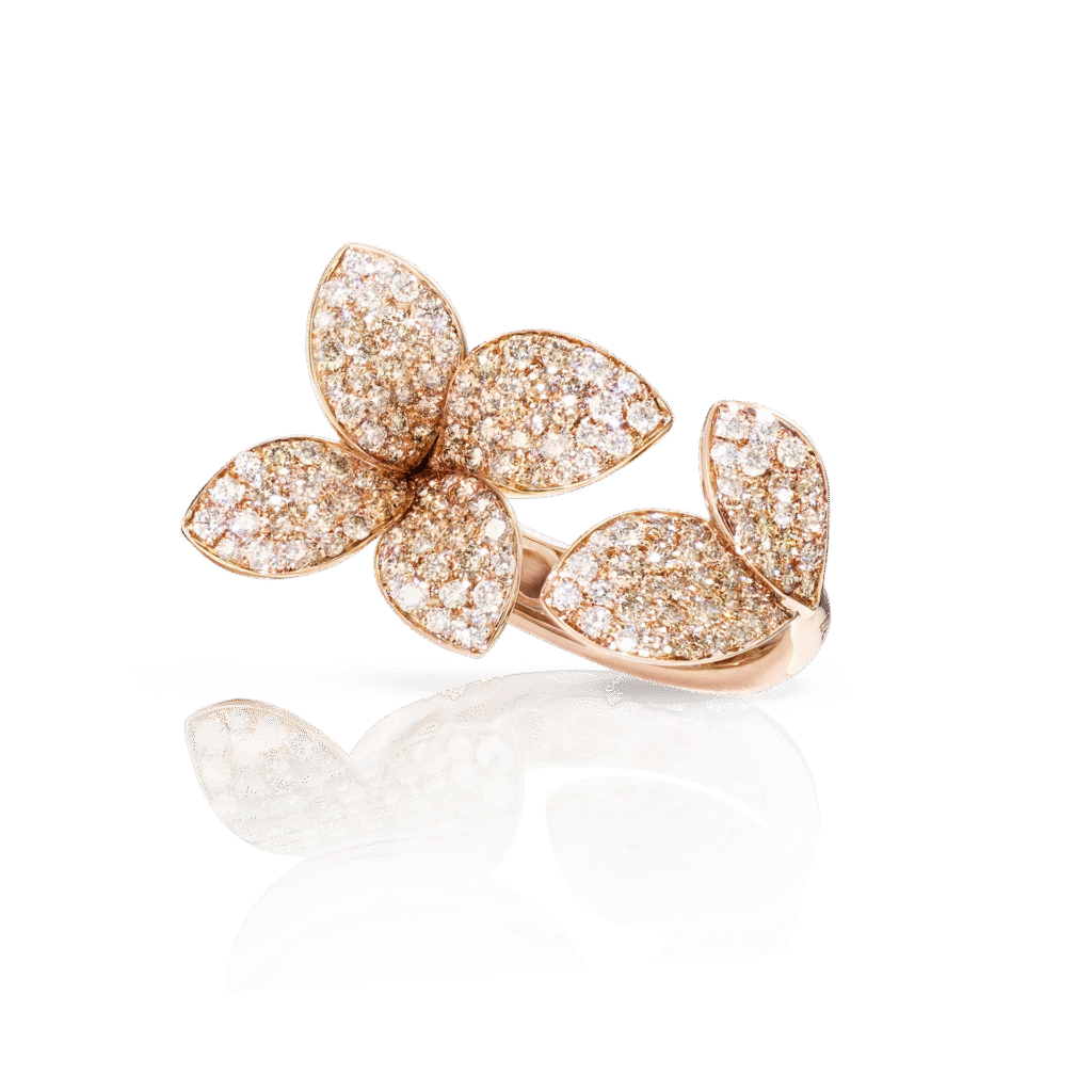 Giardini Segreti Ring, Six Leaves Small Flower