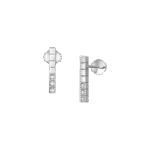 Ice Cube Earrings, Ethical Gold, Half-set Diamond