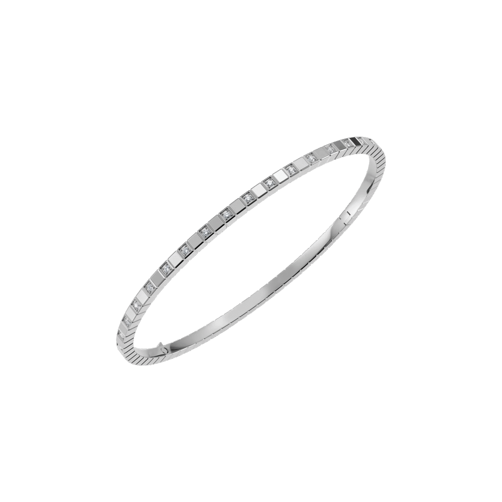 Ice Cube Bangle, Ethical Gold, Half-set Diamonds