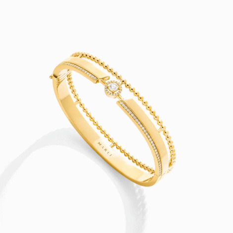 Rock Multi-Strand Hinged Bracelet