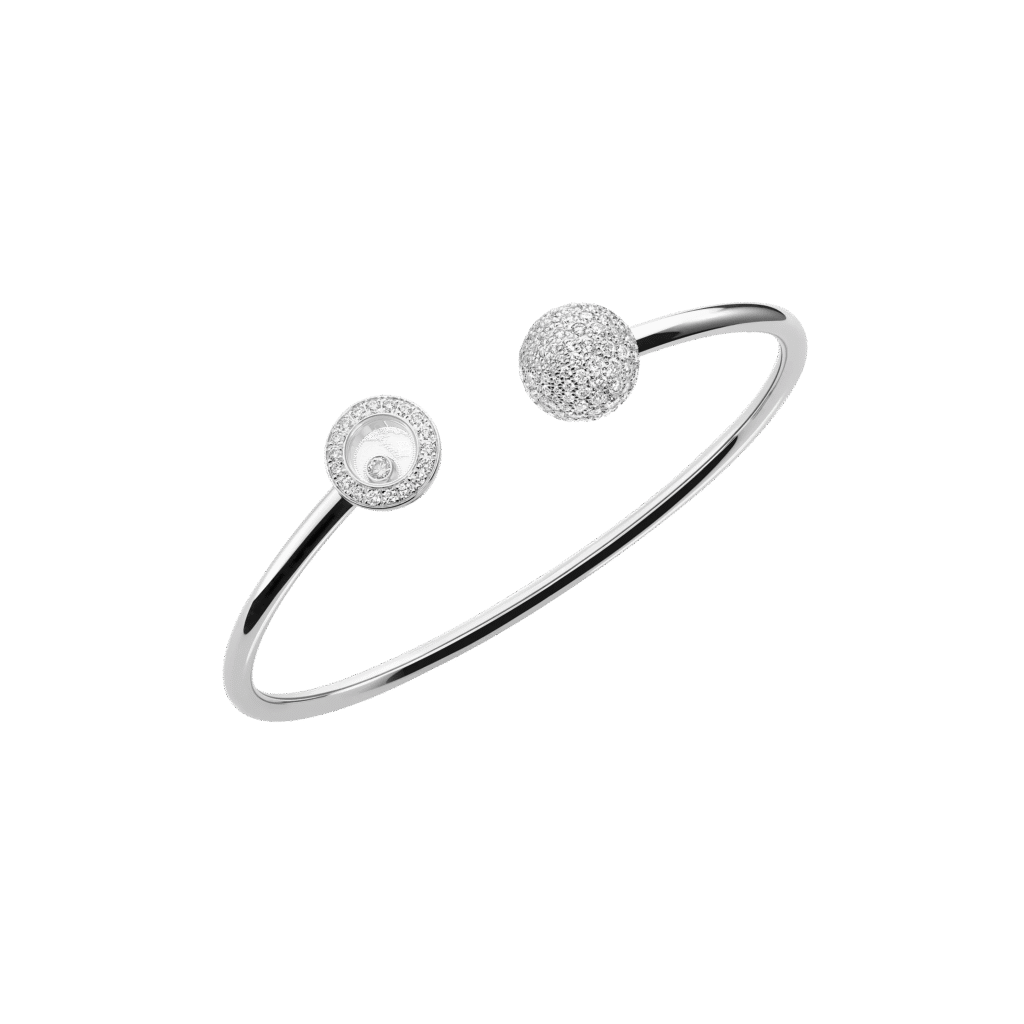 Happy Diamonds Planet Bangle, Ethical White Gold, Diamonds