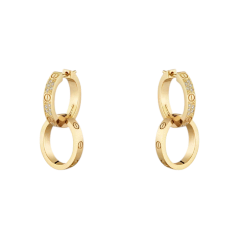 Love Earrings, Multiwear, Half-Paved