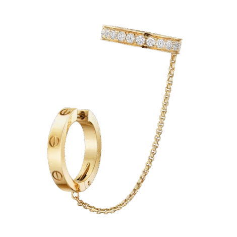 Love Single Earrings, Multiwear, Half-Paved