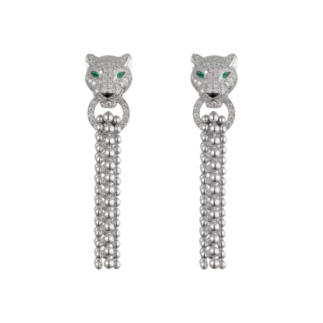 Panthère de Cartier Earrings, Half-Paved