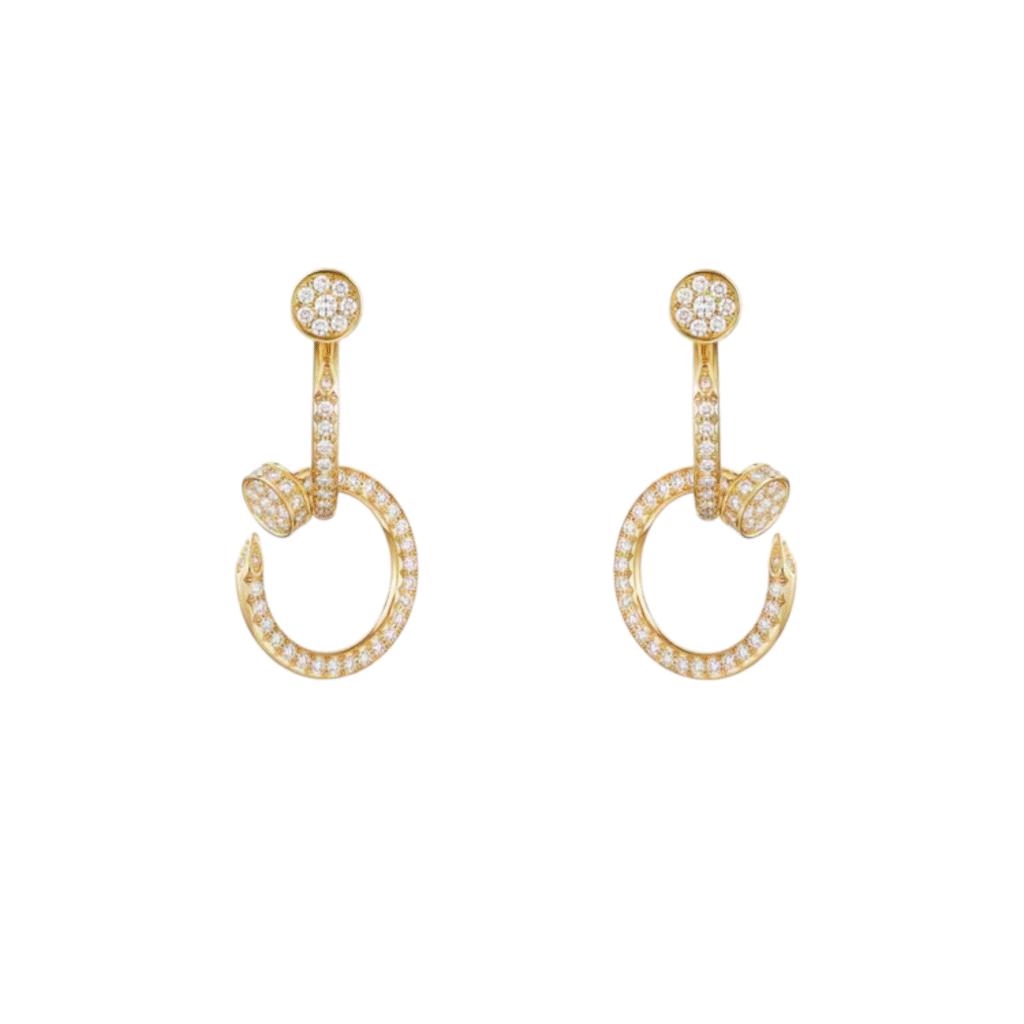 Juste un Clou Earrings, Double, Paved