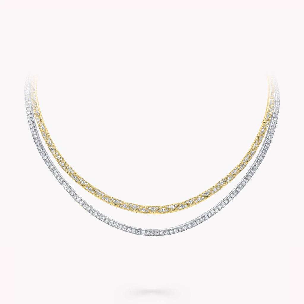 Laurence Graff Signature Faceted Double-Strand Chain Necklace