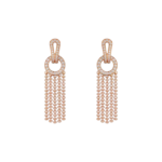 Agrafe Earrings, Half-Paved