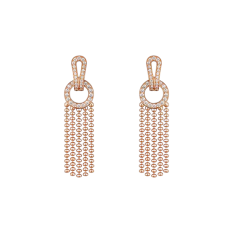 Agrafe Earrings, Half-Paved