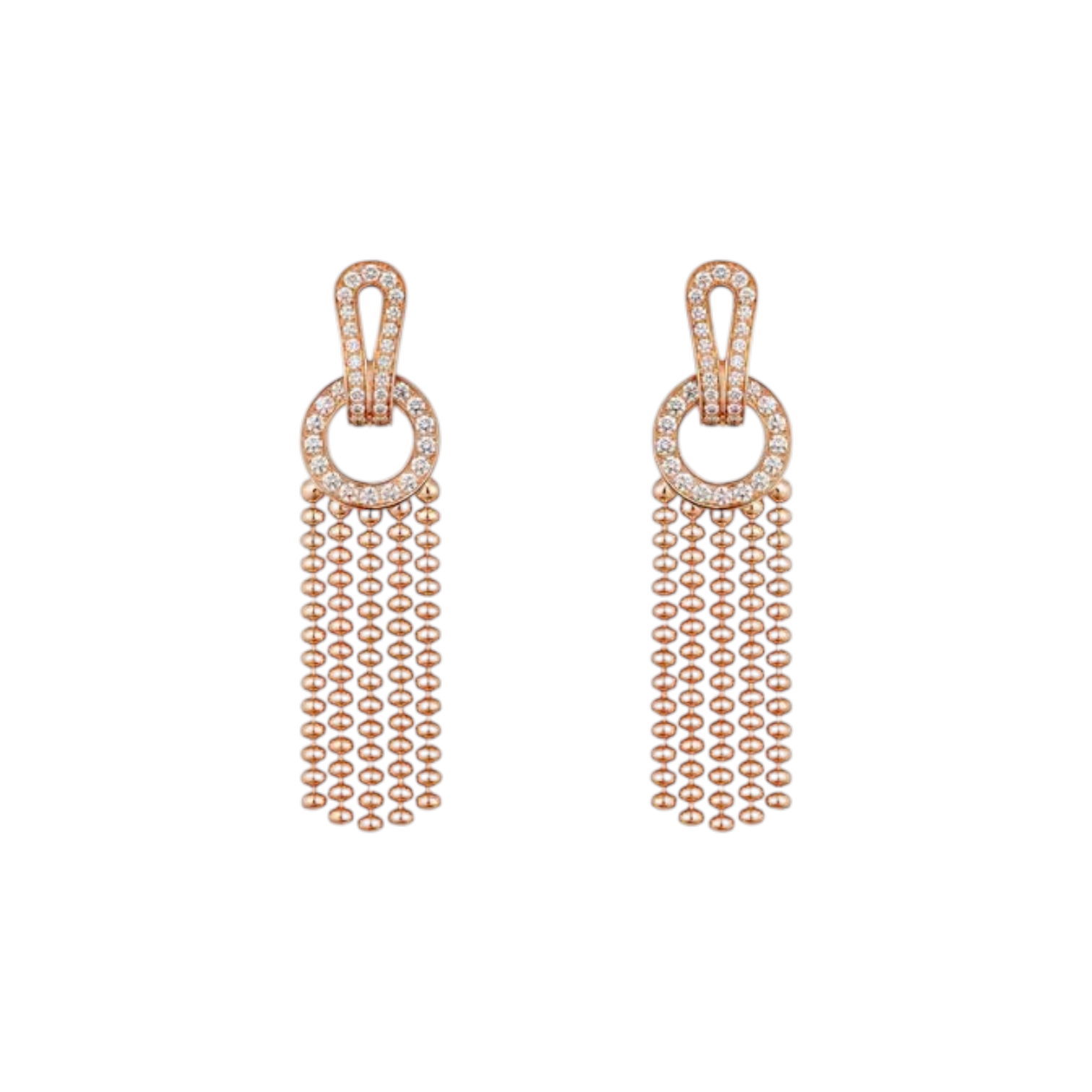 Agrafe Earrings, Half-Paved